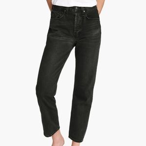 NWT Rag & Bone Black Maya High Rise Ankle Slim Jeans - Size 25